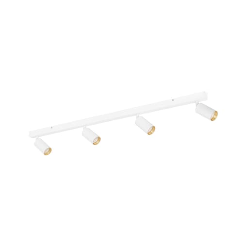 Lampa reflektor spot AMIS WHITE 4 TK Lighting biała złote akcenty 4xGU10 regulowana 127 cm