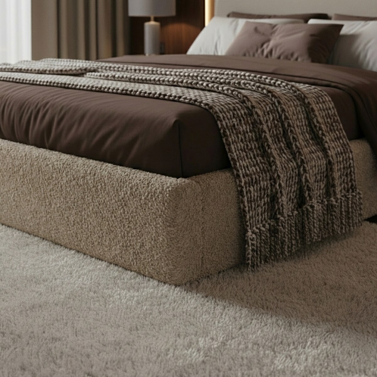 Łóżko Tapicerowane Grand 140X200 Stelaż Pojemnik Na Pościel Loop 03