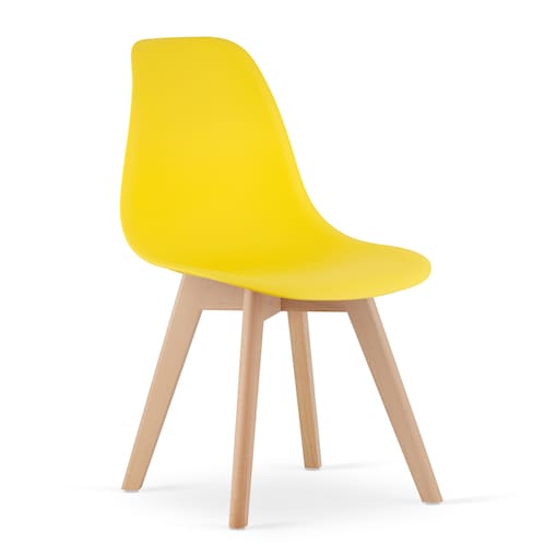 Krzesło do jadalni Kito Żółte, Nogi Naturalne 1 szt.