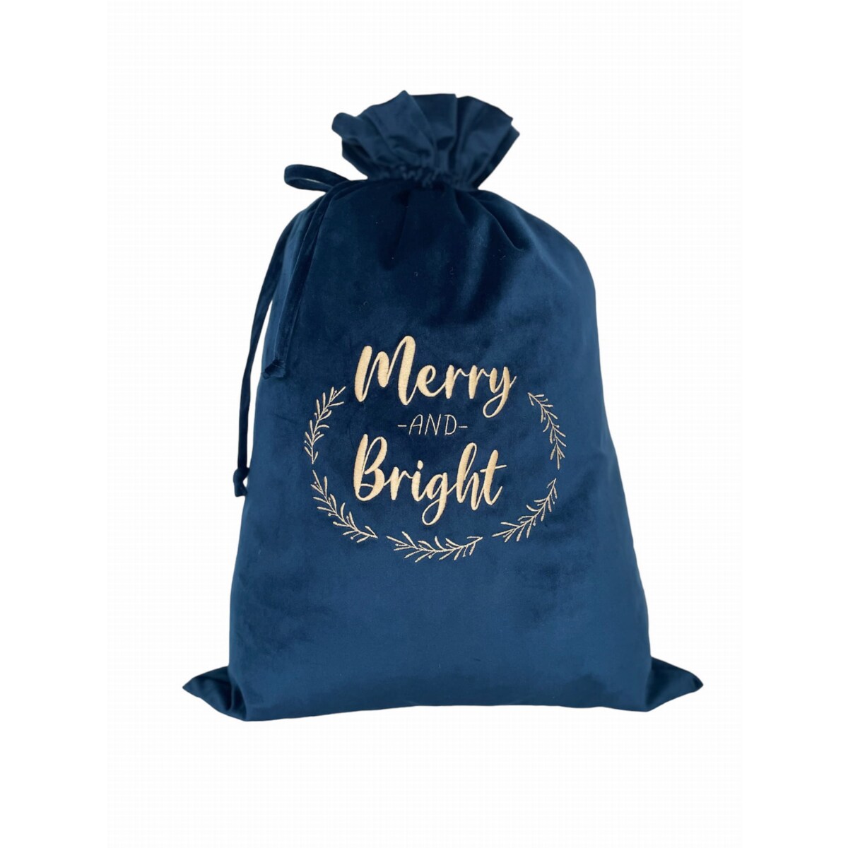 Christmas bag royal blue - MERRY and BRIGHT