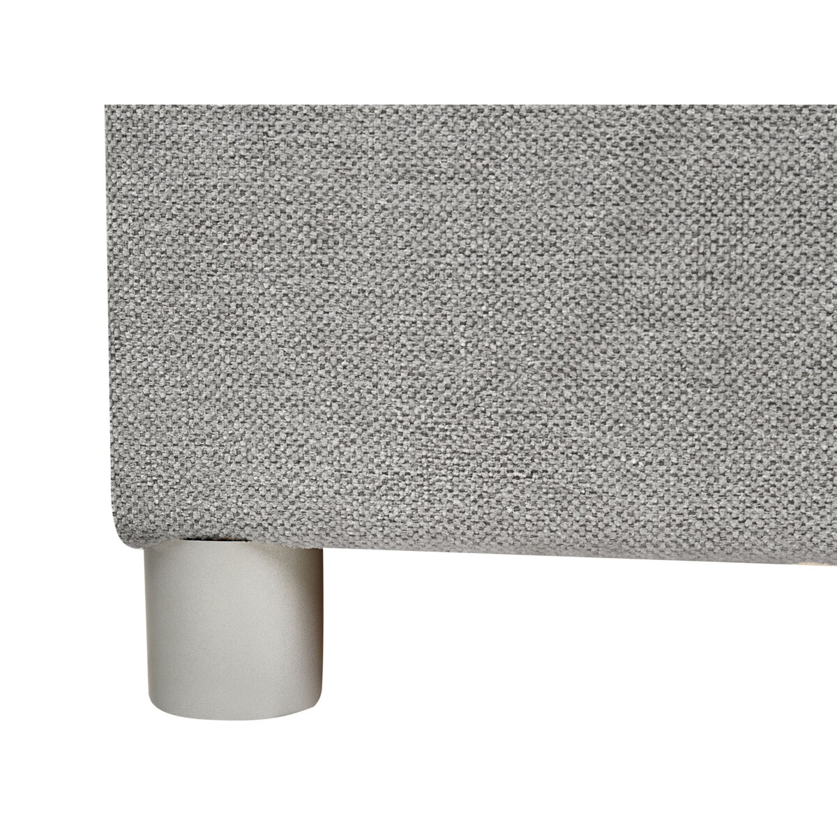 Łóżko kontynentalne z pojemnikami 160 x 200 cm jasnoszare MINISTER