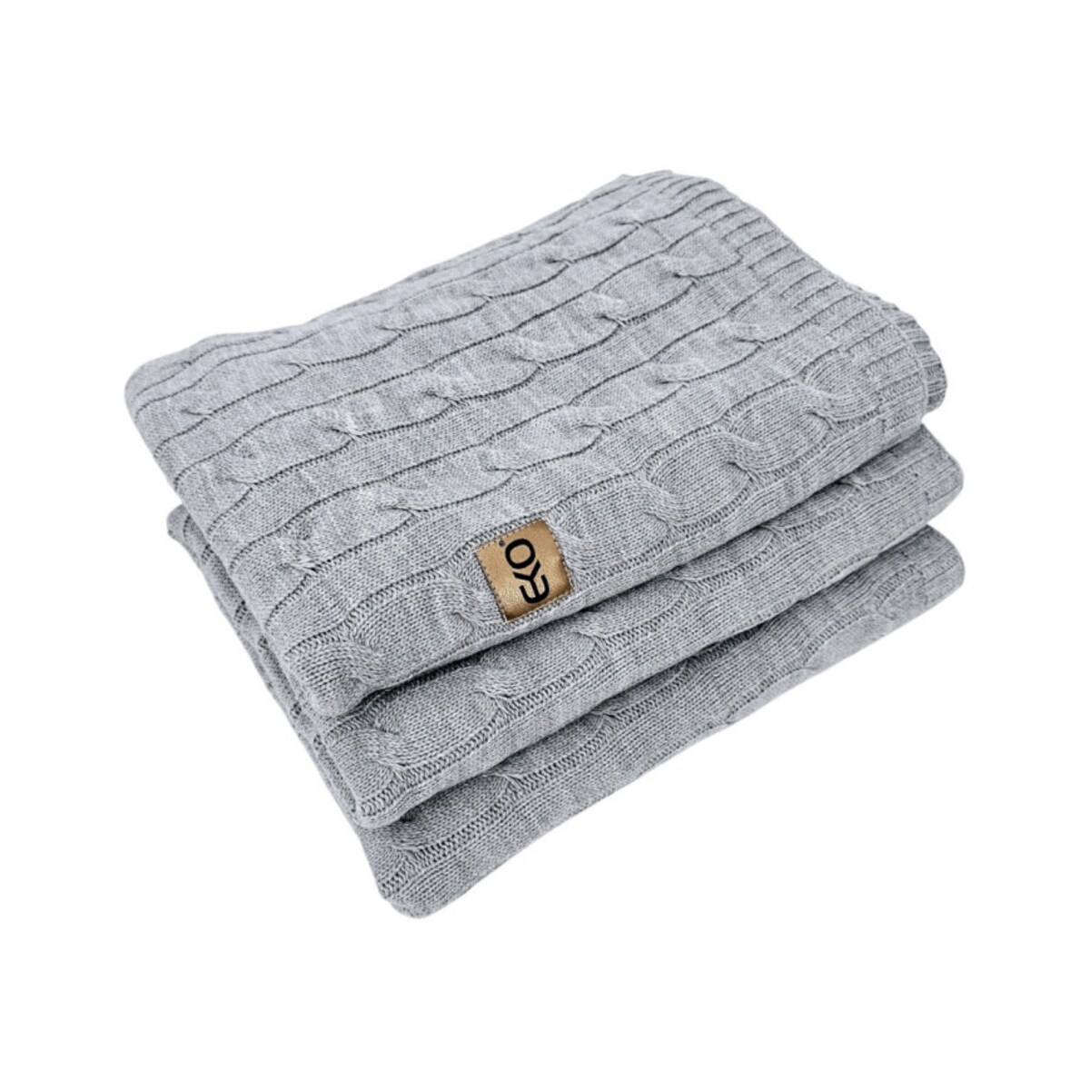 Koc dzianinowy kaszmir 150x200 cm – VERONA POPIEL