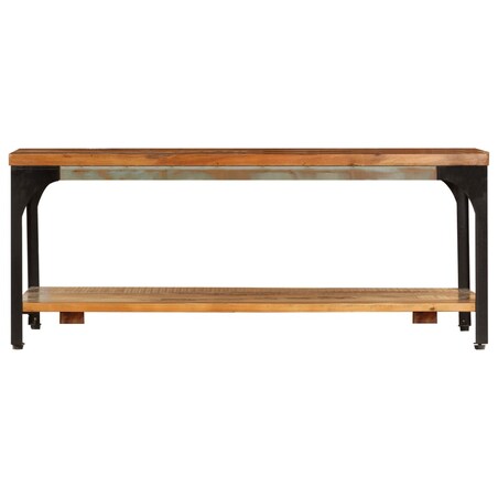 vidaXL Stolik kawowy z półką, 100x60x35 cm, z drewna z odzysku