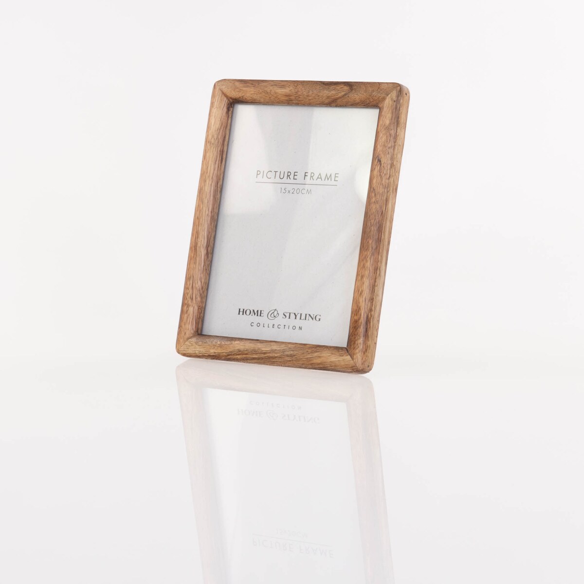 Drewniana ramka na zdjęcie, stojąca, z drewna mango, 15 x 20 cm