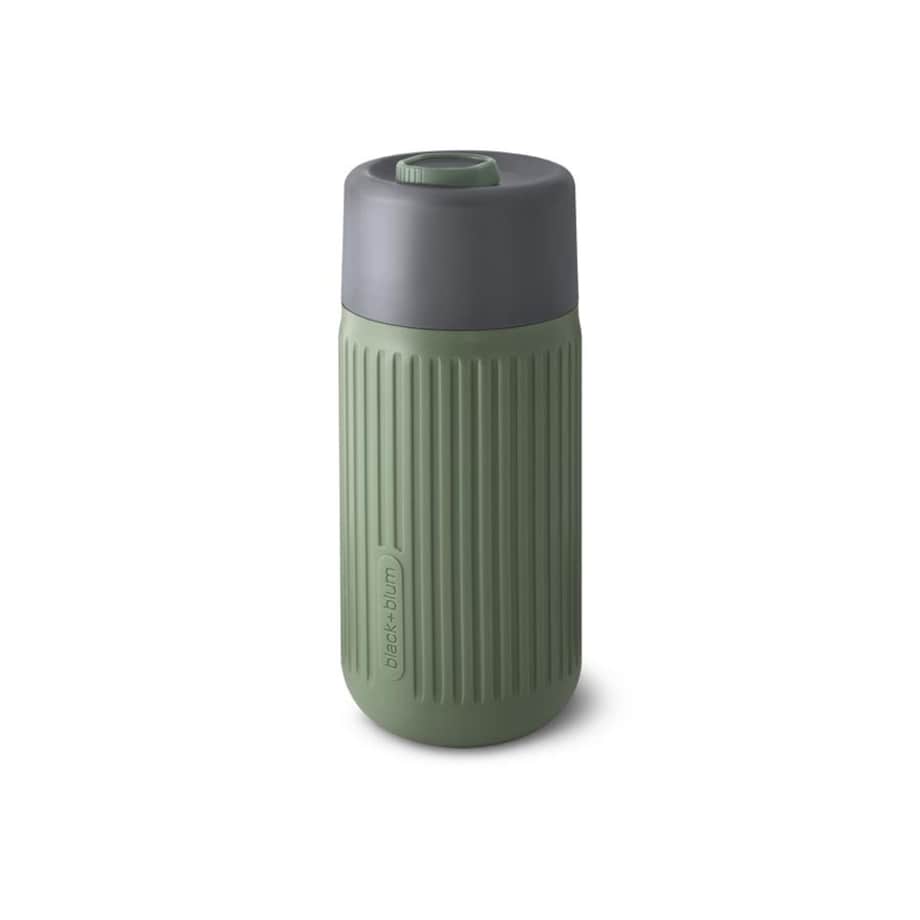 Kubek podróżny szklany oliwkowy, 340 ml, Black+Blum