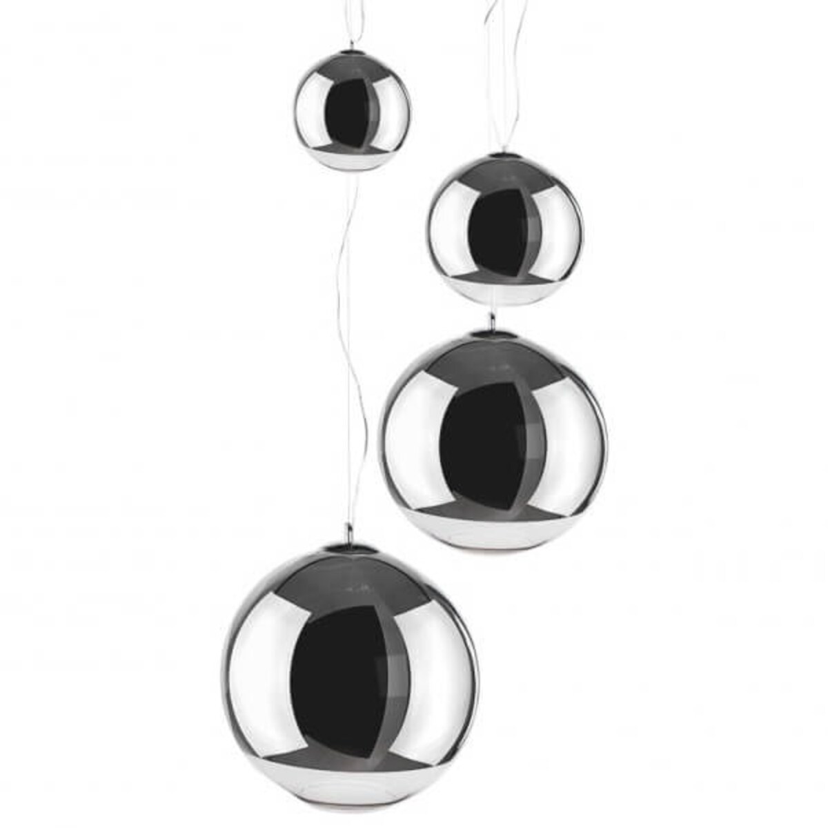 Kaskada lampa wisząca Silver Ball 5-punktowy zwis chrom