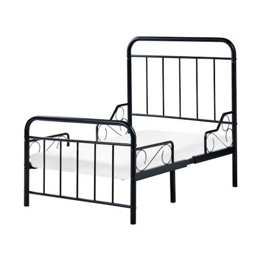 Rozsuwane łóżko dziecięce Metal ANAIS 90 x 200 cm Czarny