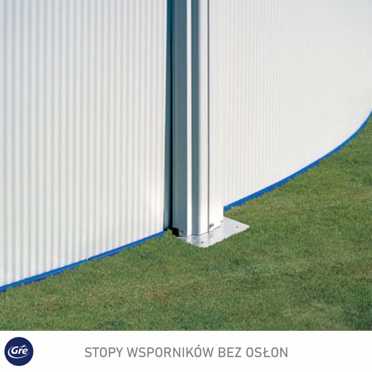 Basen ogrodowy stalowy Fidji aqua 460x120 cm GRE