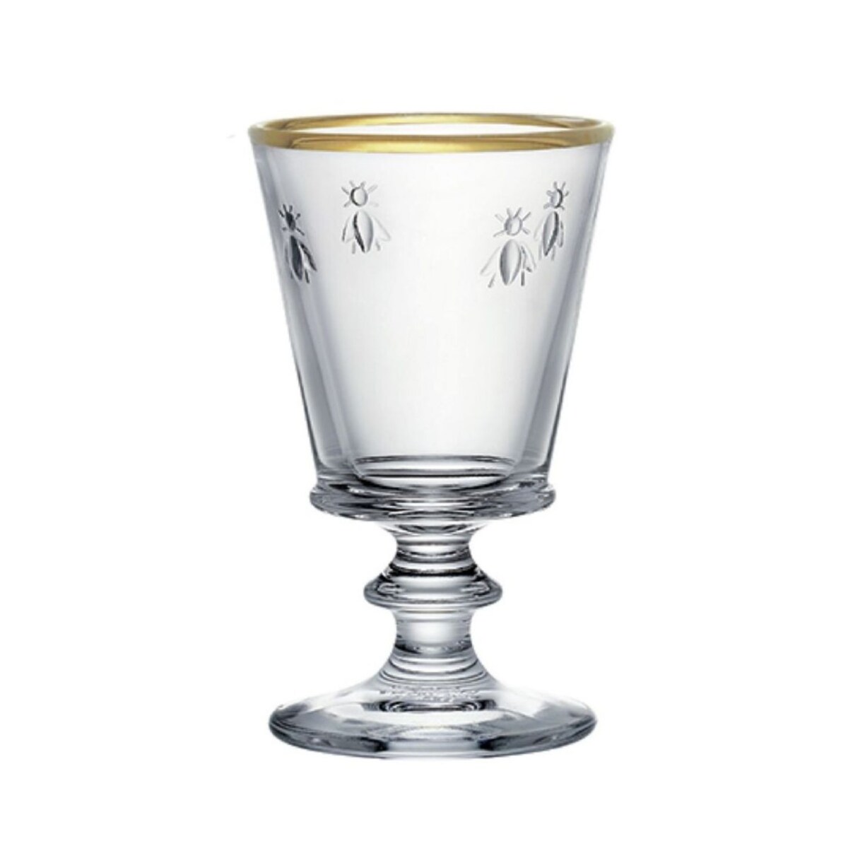 Kieliszki ze Złotą Obwódką 4 szt. 220 ml Abeille