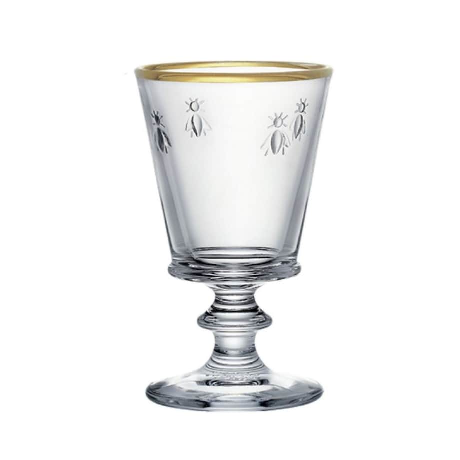 Kieliszki ze Złotą Obwódką 4 szt. 220 ml Abeille