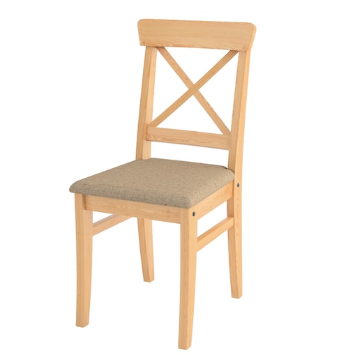 Pokrowiec na krzesło Ingolf z tapicerowanym siedziskiem, beżowy melanż, Inglof, Madrid