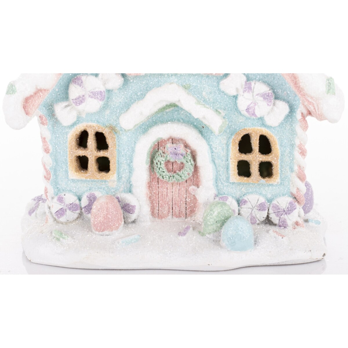 Domek ciasteczkowy LED 13x12x10,5 cm BISCOTTO niebieski mały