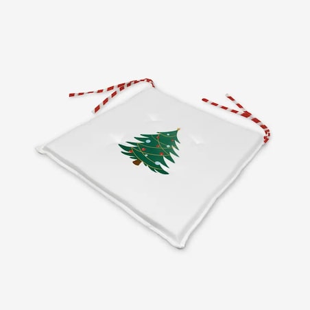 Poduszka świąteczna na krzesło - Minimalistyczna choinka