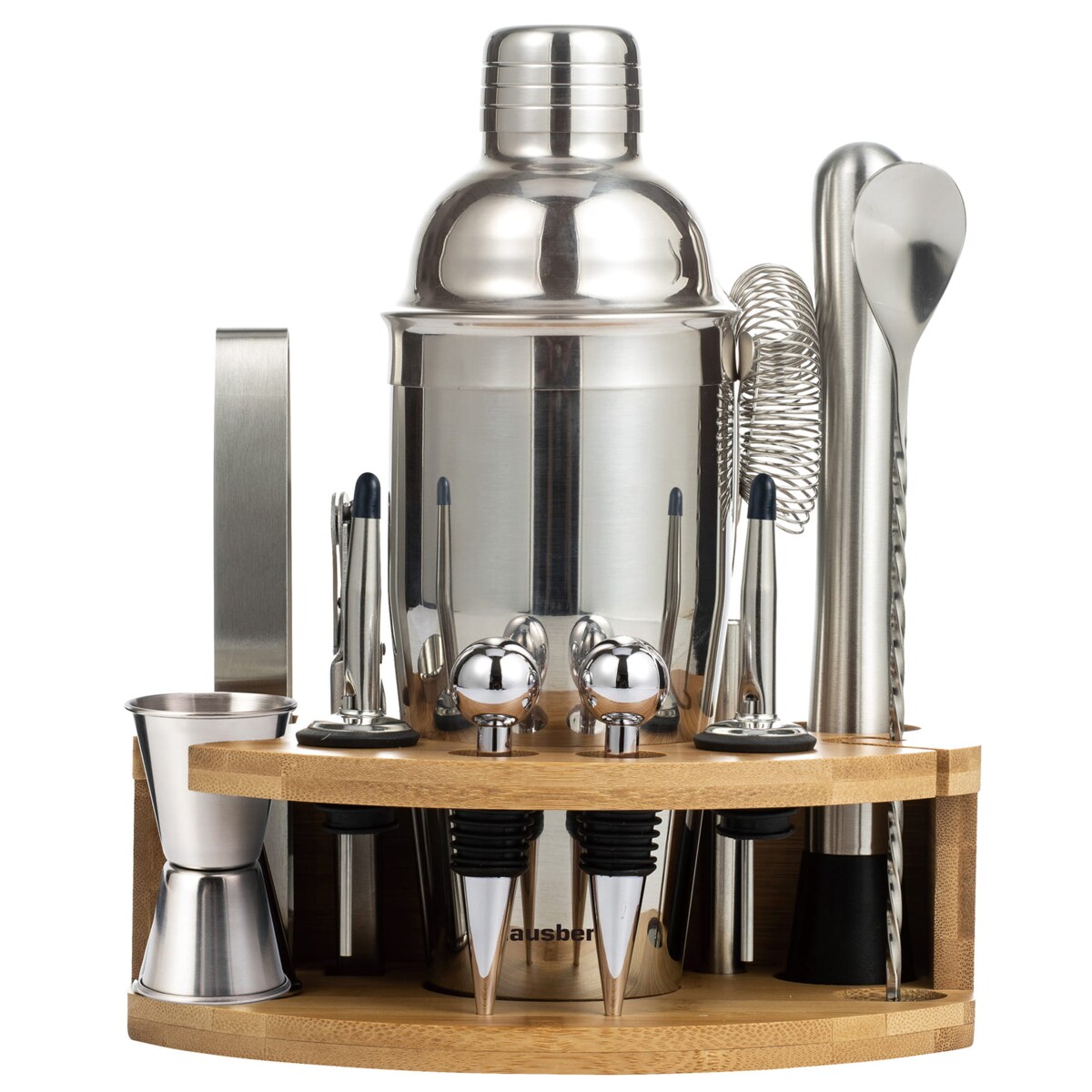 Zestaw barmański do drinków koktajli 12-ele Shaker srebrny KLAUSBERG