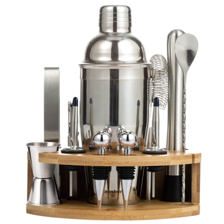 Zestaw barmański do drinków koktajli 12-ele Shaker srebrny KLAUSBERG