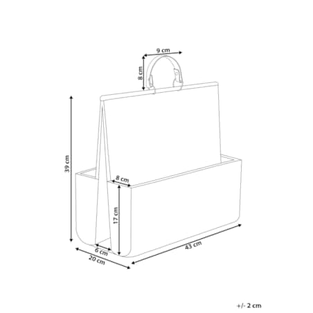 Gazetnik rattanowy jasny LARAK