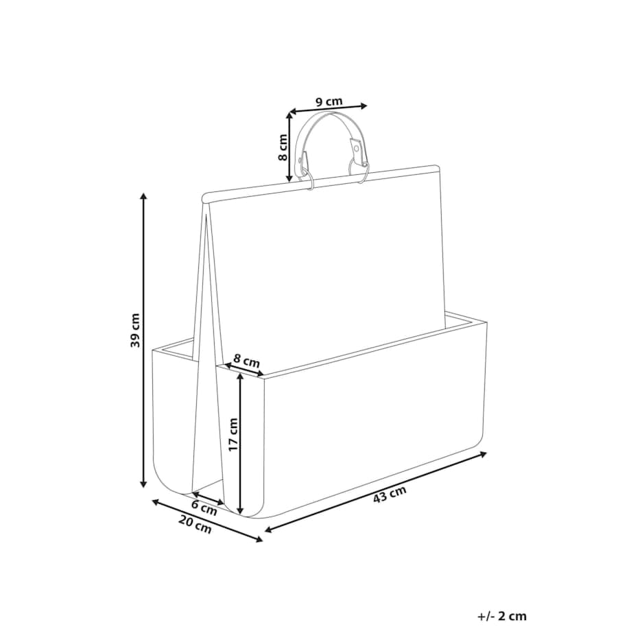 Gazetnik rattanowy jasny LARAK