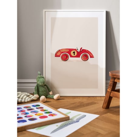 Poster Story, Plakat, Obraz - Czerwony Samochód Wyścigowy, wymiary 50 x 70 cm