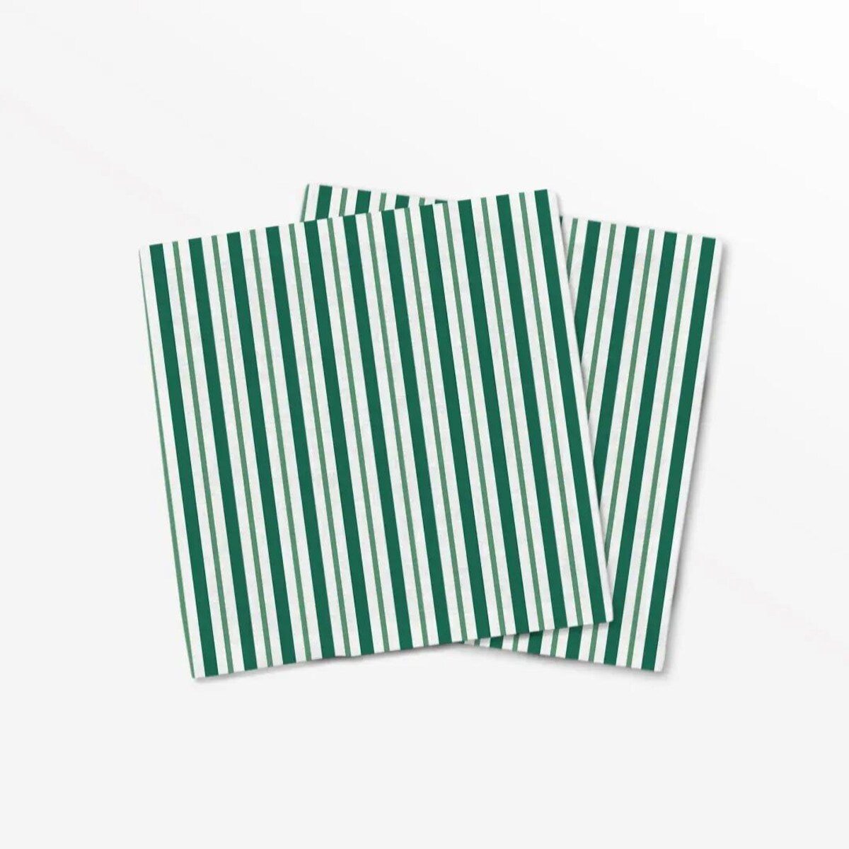 Serwetki świąteczne - klasyczne zielone świąteczne paski (2szt.)