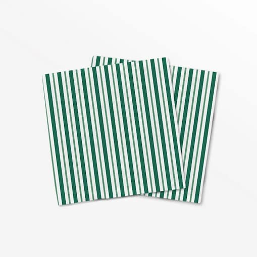 Serwetki świąteczne - klasyczne zielone świąteczne paski (2szt.)