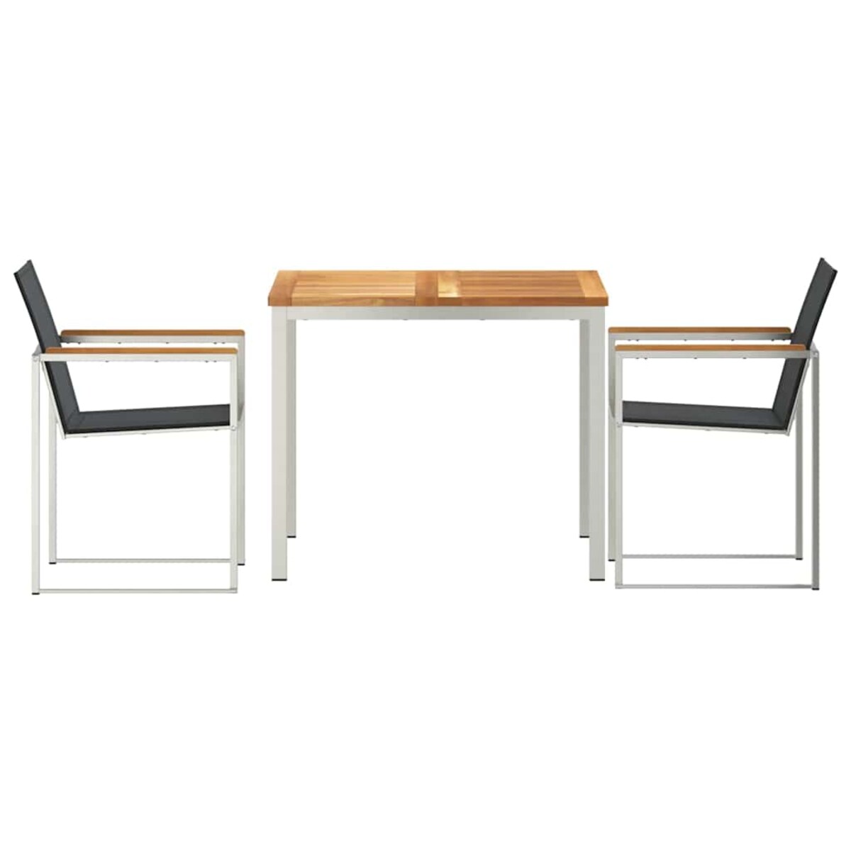 vidaXL Zestawdojedzeniawogrodzie 3 pcs DrewnoTekowe