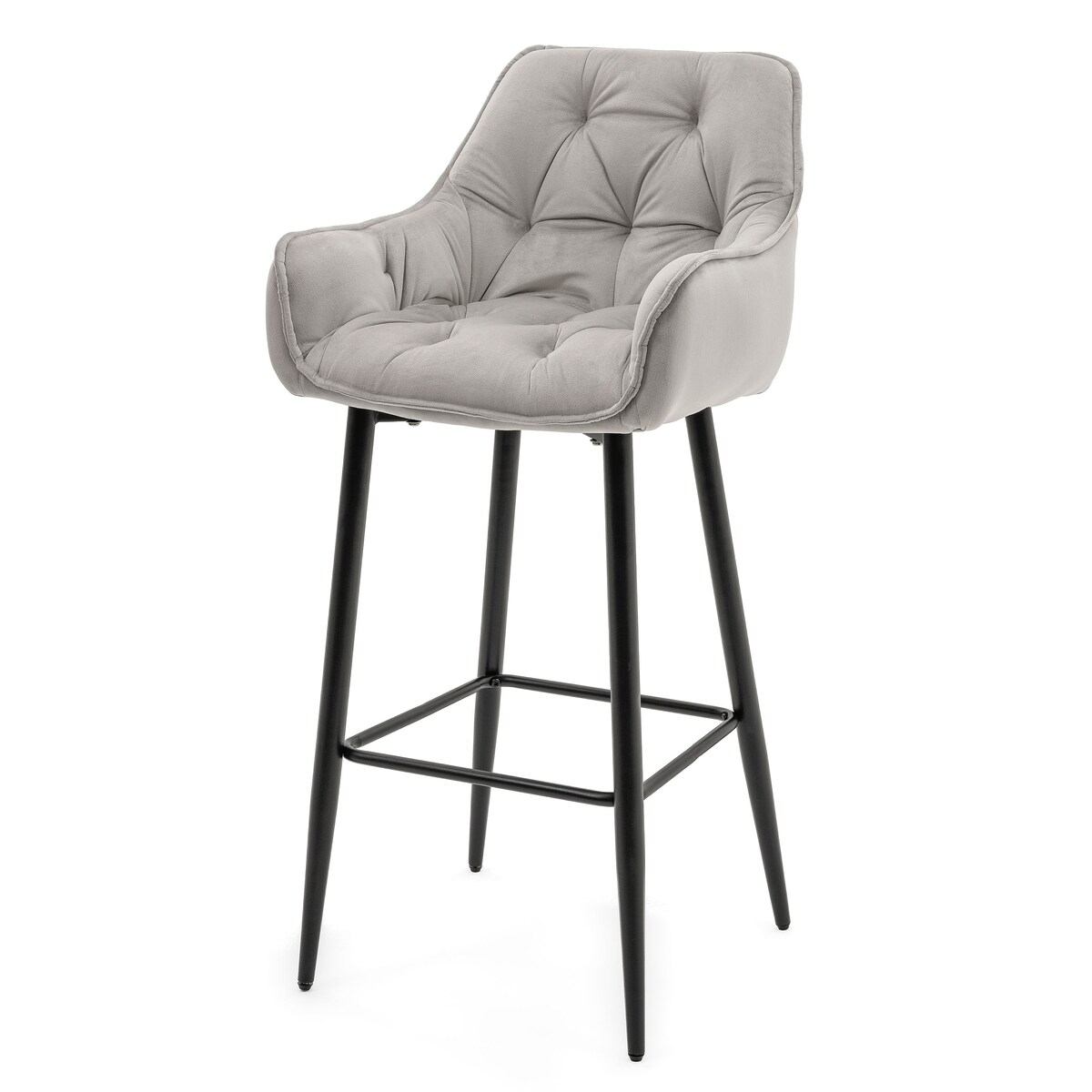 Hoker tapicerowany welurowy do salonu jadalni barowy glamour SIENA