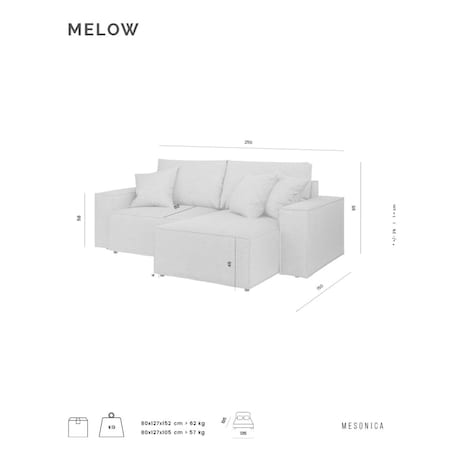Melow Sofa narożna - zielona