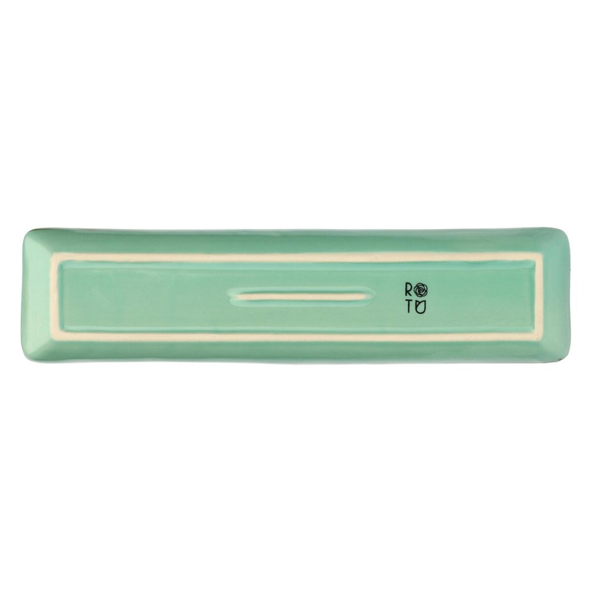 Zestaw 4 tac prostokątnych Concerto Verde Acqua - Miętowy, 32 x 8 cm