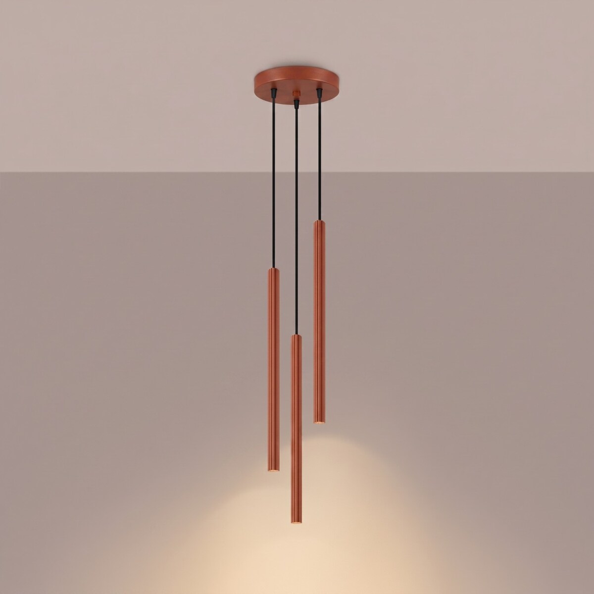 Lampa wisząca ARCHE 3P ochra czerwona