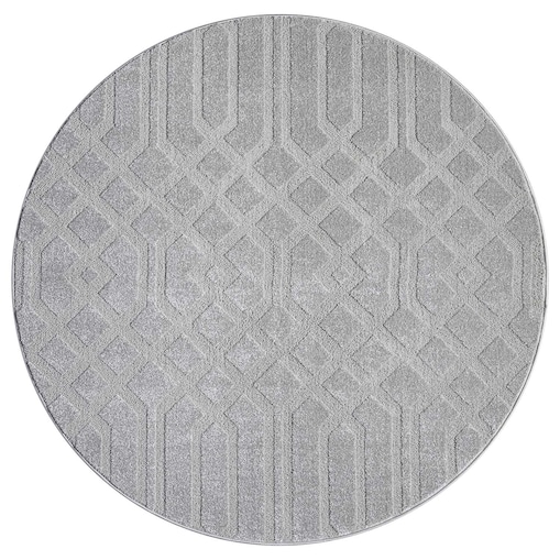 Dywan okrągły nowoczesny skandynawski high low Flaire 1380 szary 200x200