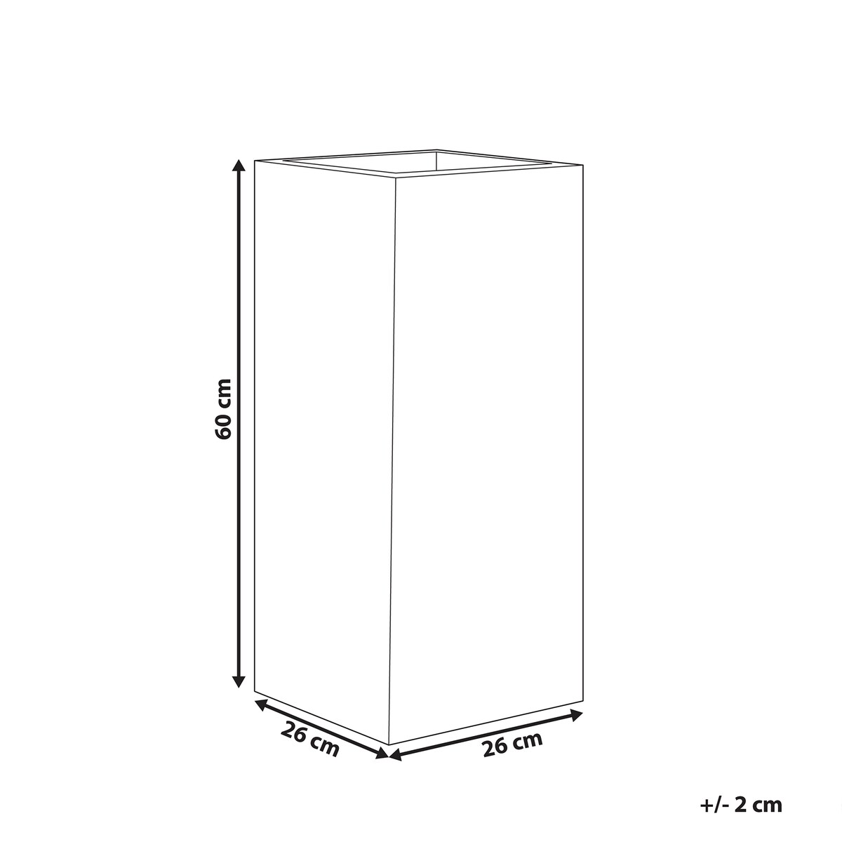 Donica DION 26 cm Jasnoszary