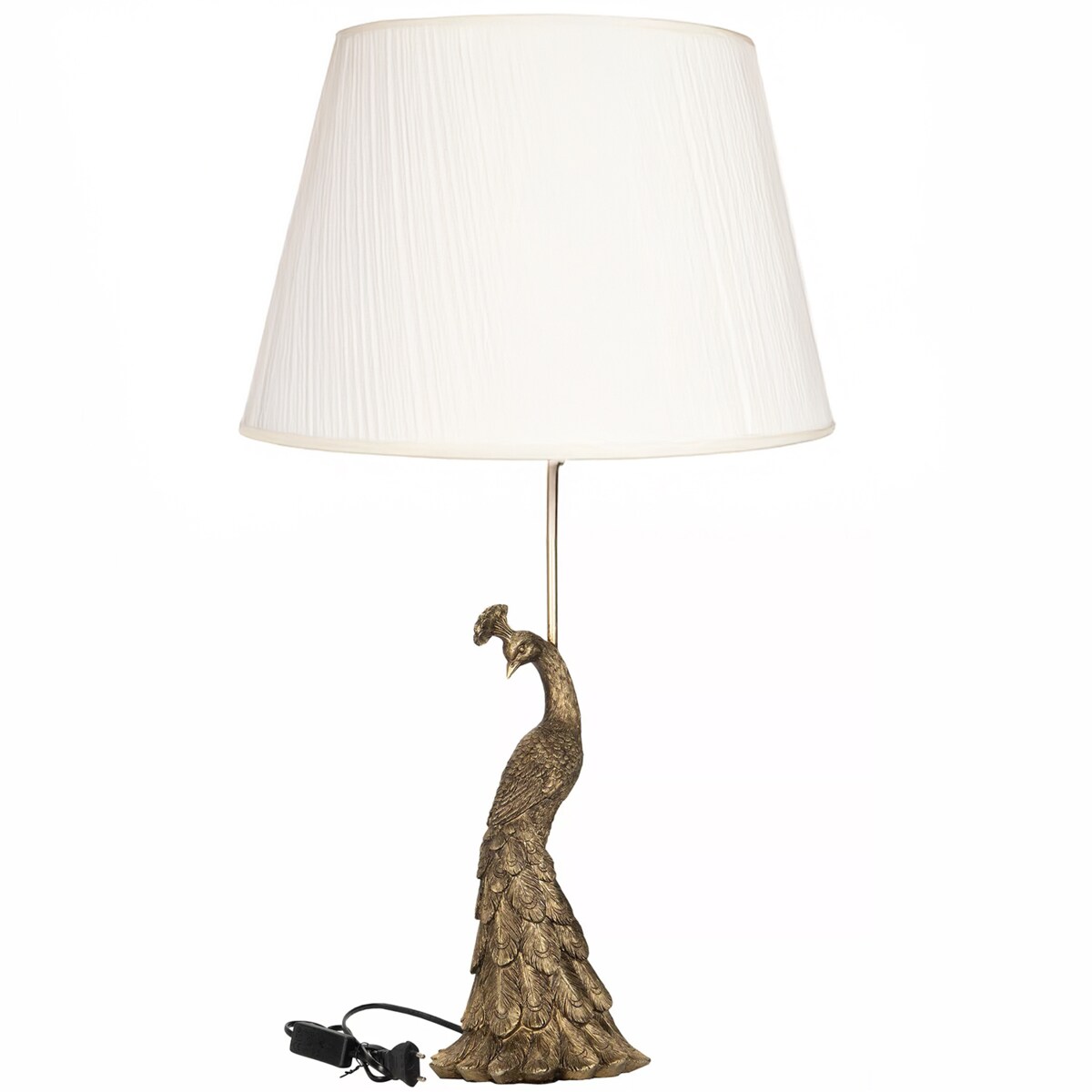 LAMPA STOŁOWA ZŁOTA PAW PTAK BIURKOWA NOCNA E27 glamour do salonu sypialni