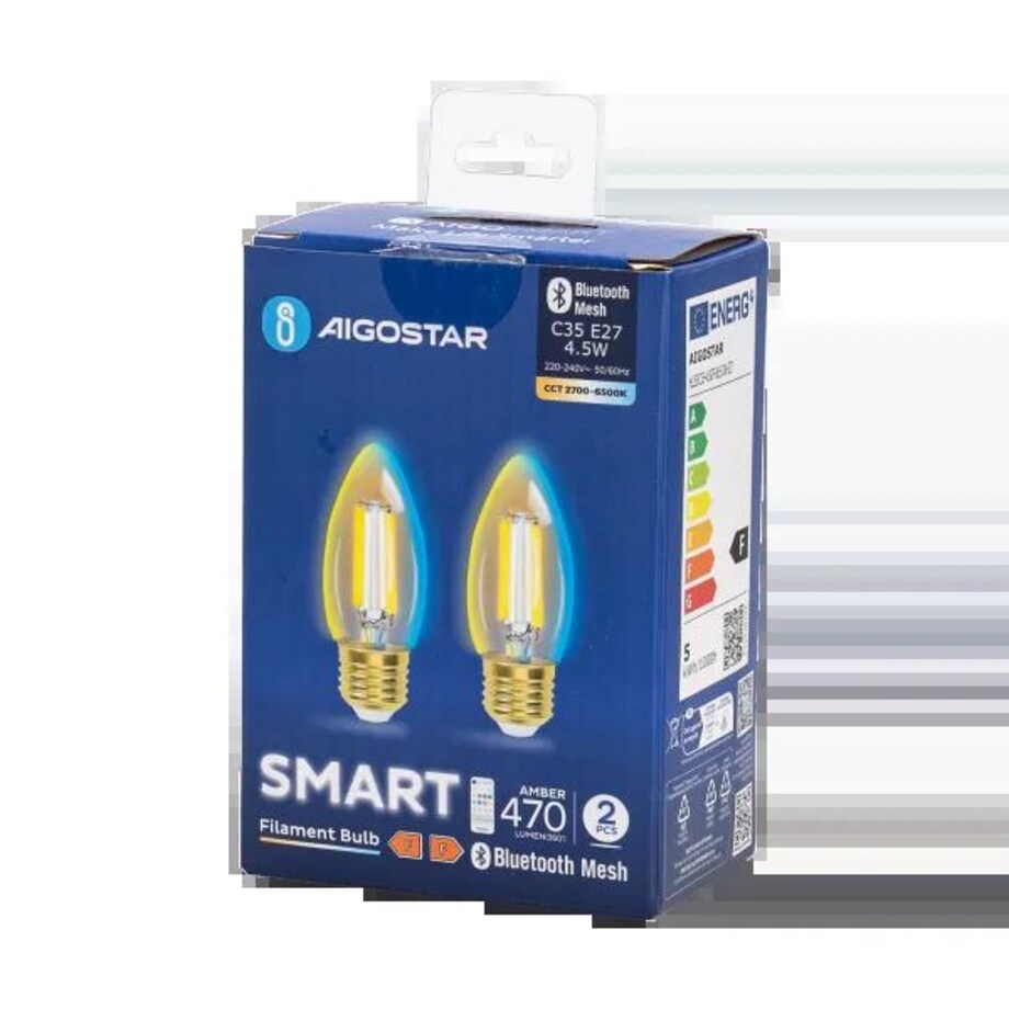 inteligentna żarówka bluetooth mesh c35 4.5w 2 szt. ,z pilotem