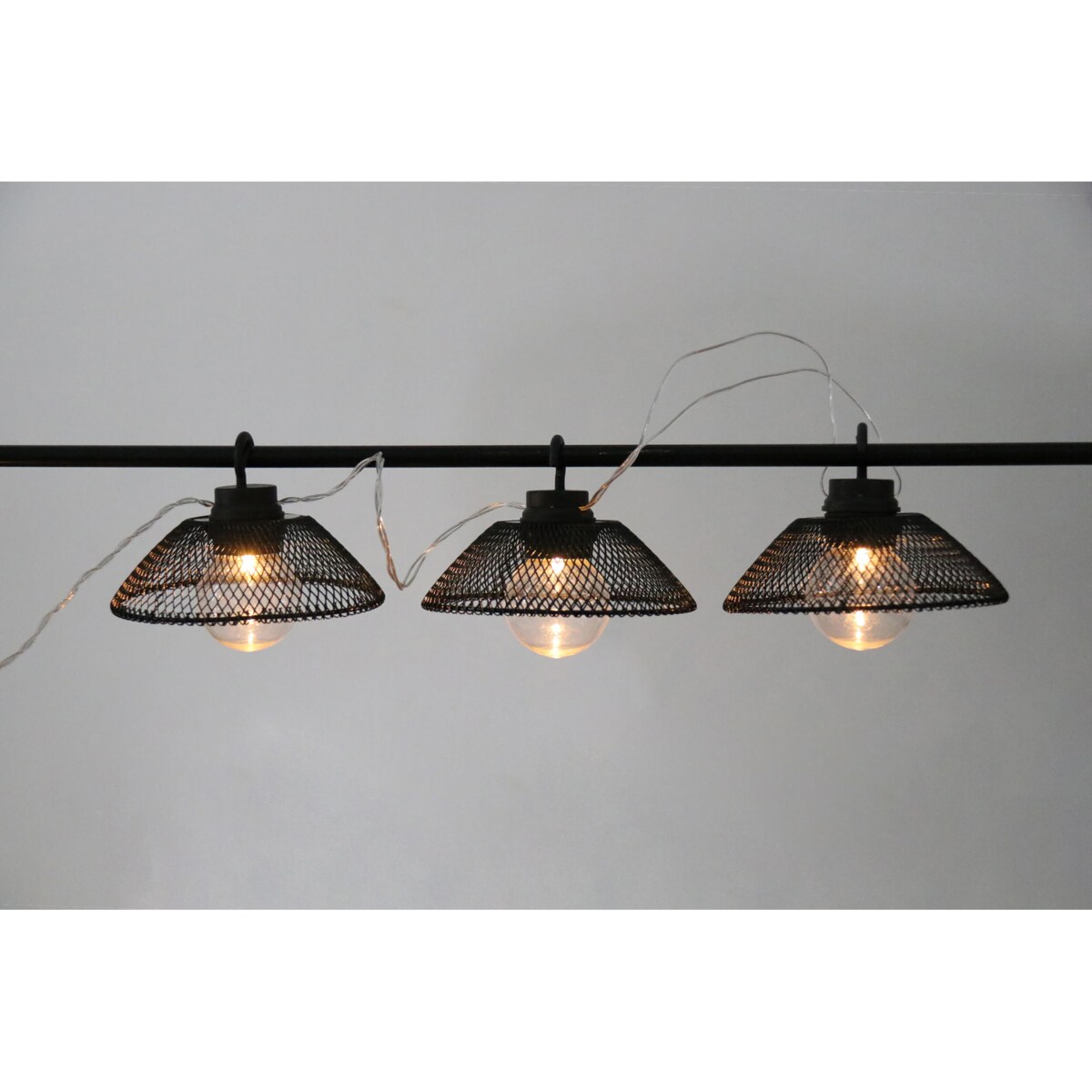 Girlanda ze światełkami na baterie 10 LED 2,1m ciepłe czarna