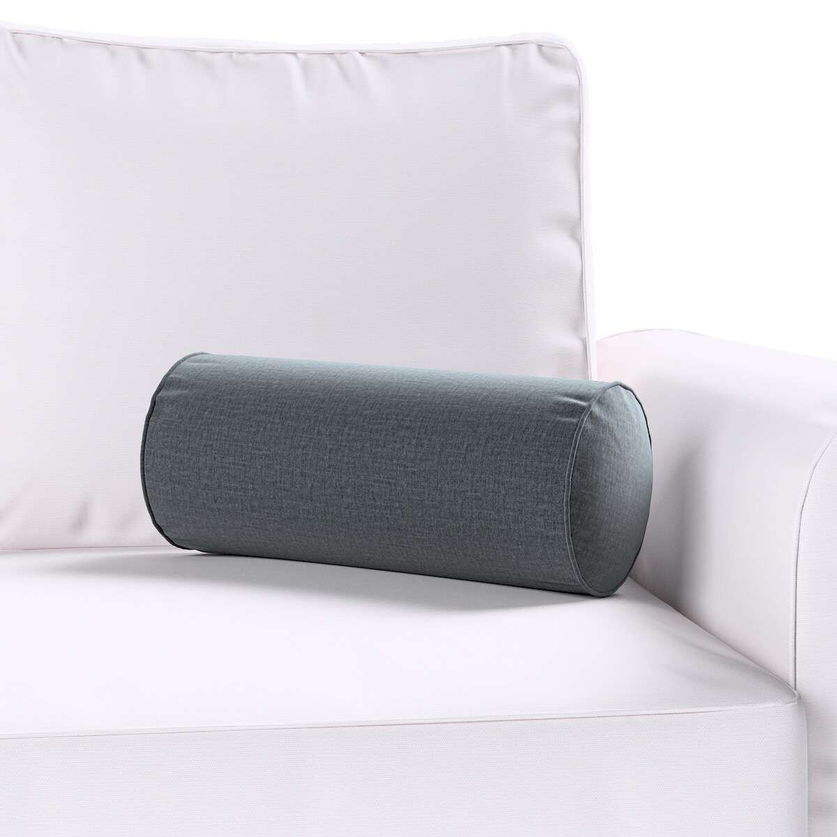 Poduszka wałek prosty, grafitowy welwet, Ø16 x 40 cm, Ingrid