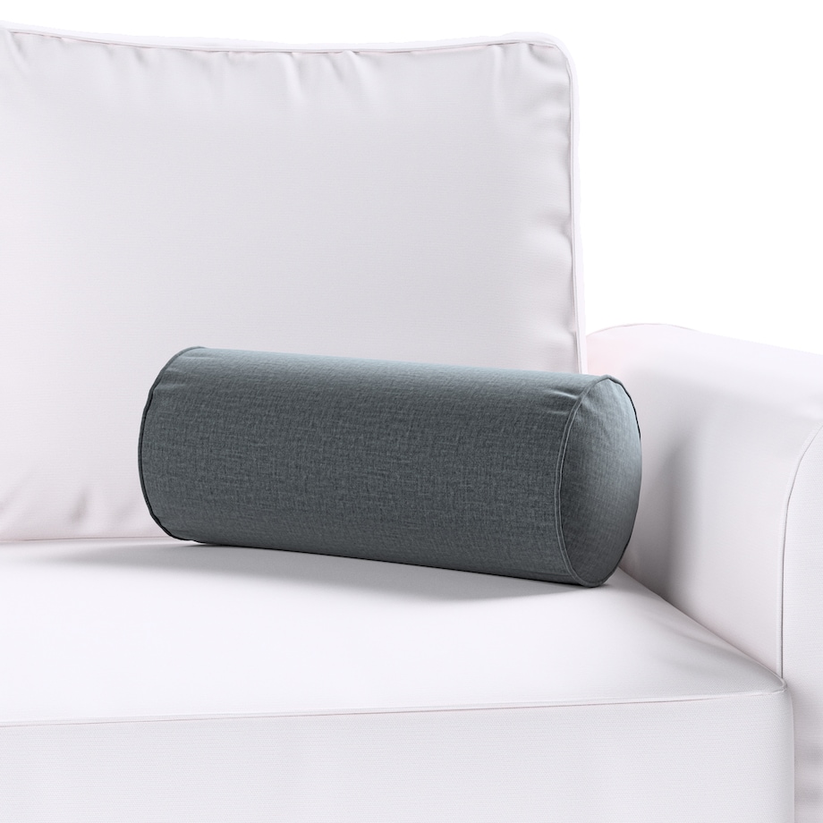 Poduszka wałek prosty, grafitowy welwet, Ø16 x 40 cm, Ingrid