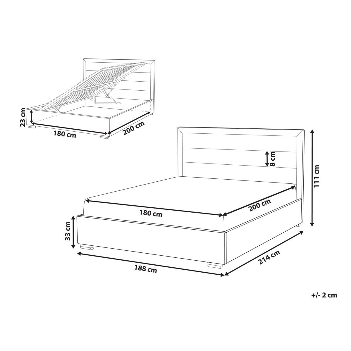 Łóżko z pojemnikiem welurowe 180 x 200 cm pomarańczowe ROUEN
