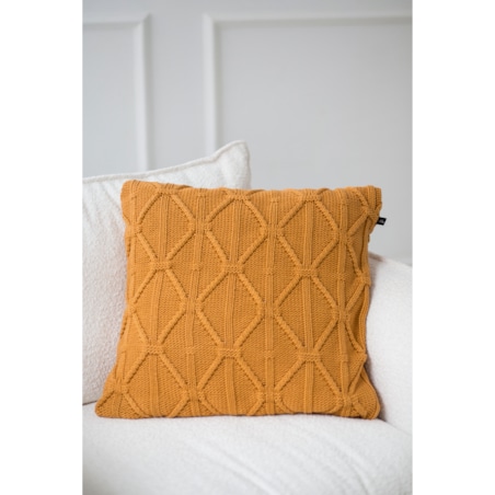Poszewka brytyjska kwadratowa musztardowa, 50 x 50 cm, La Manta