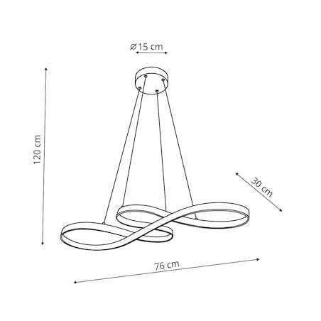 Lampa wisząca Light Prestige Infania złoty LED CCT 3000K/4000K/6000K (regulowana) 1 szt.