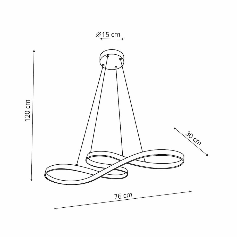 Lampa wisząca Light Prestige Infania złoty LED CCT 3000K/4000K/6000K (regulowana) 1 szt.