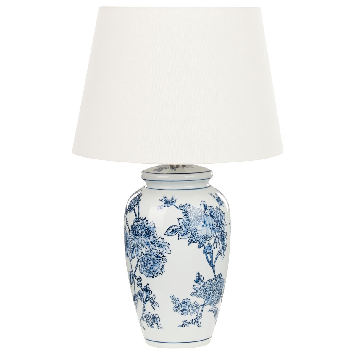 Lampa stołowa BELUSO Porcelana Biały/ niebieski