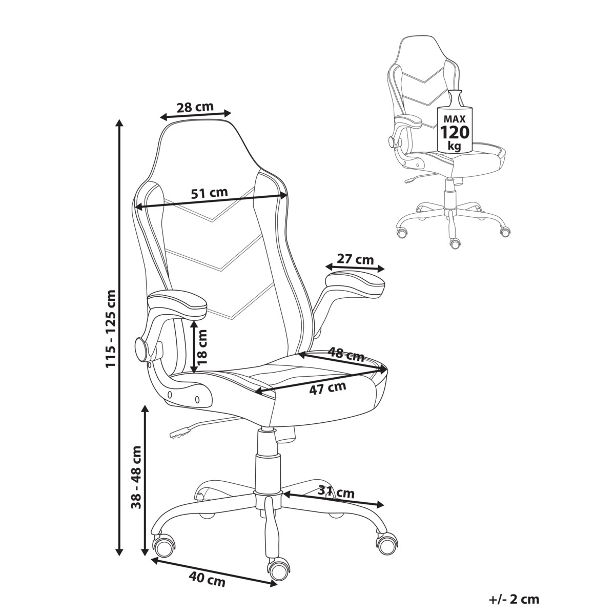 Krzesło biurowe Obrotowy TRIUMPHER Ekoskóra Złamana biel