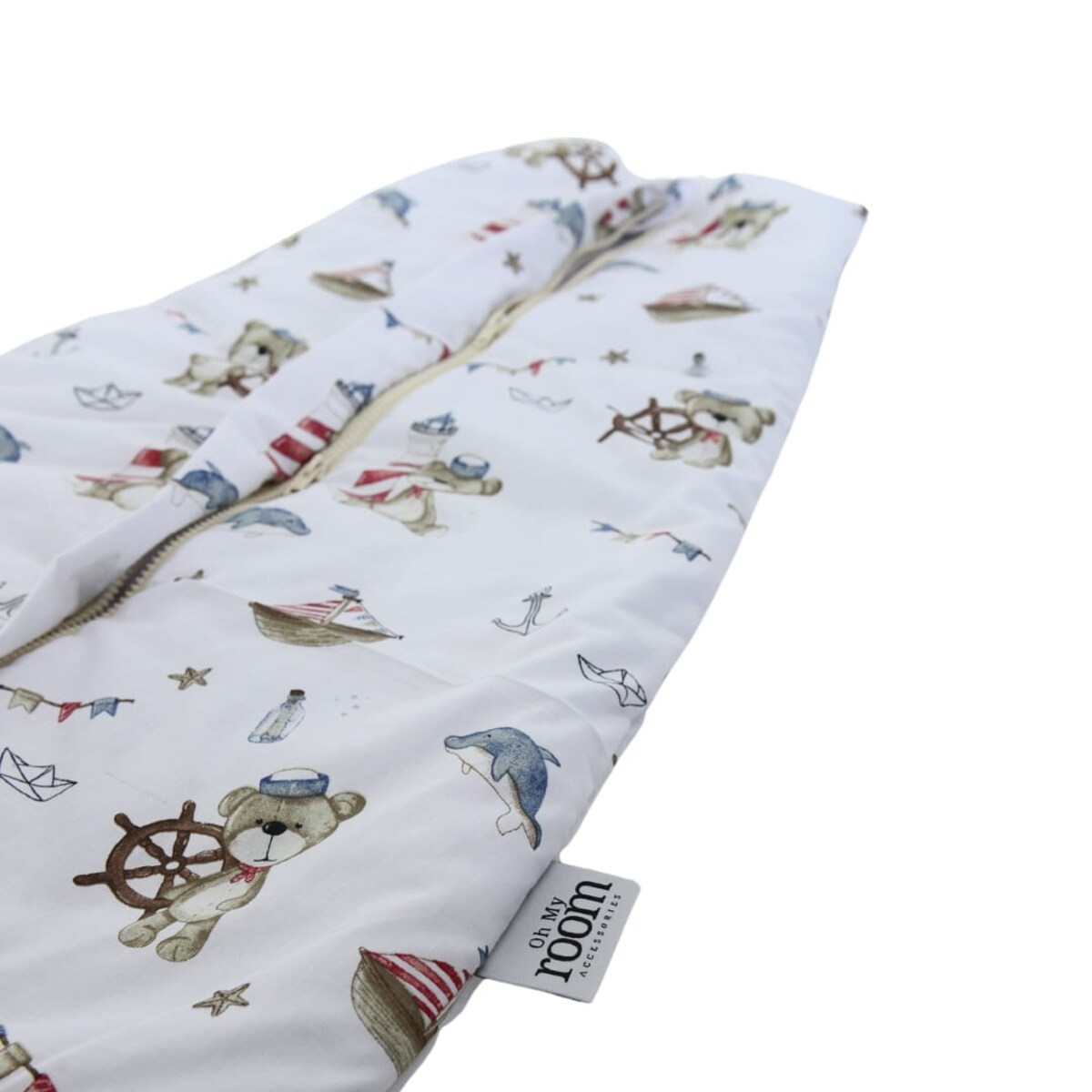 Śpiworek dziecięcy do spania - misie marynarze M (1 TOG)