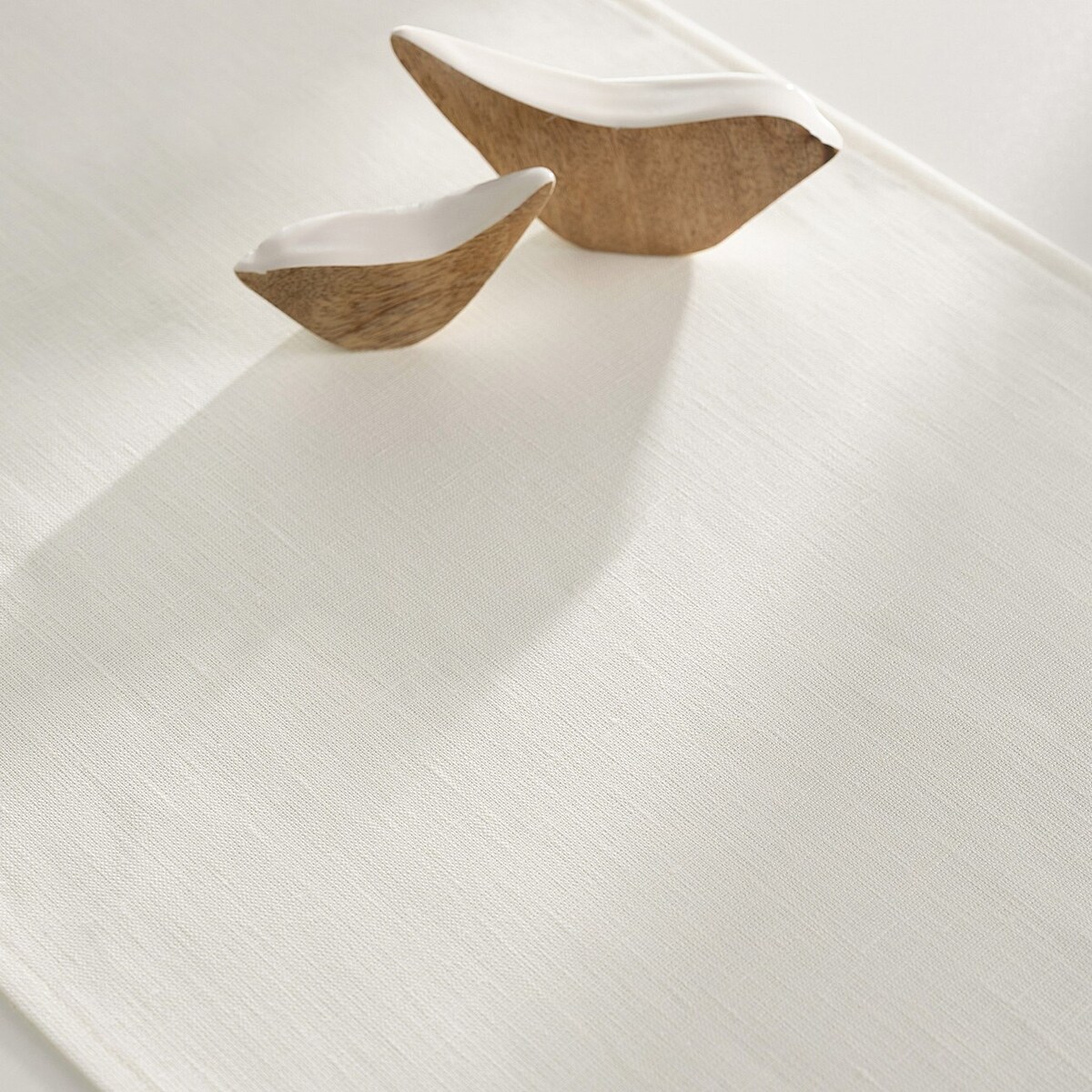 Bieżnik z falbaną 40x160 cm 40x160 śmietankowy biały