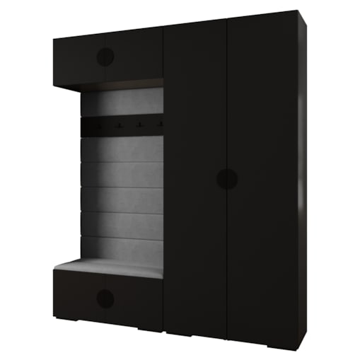 Garderoba do przedpokoju INOVA 4 Z18 czarny+czarny+manila16
