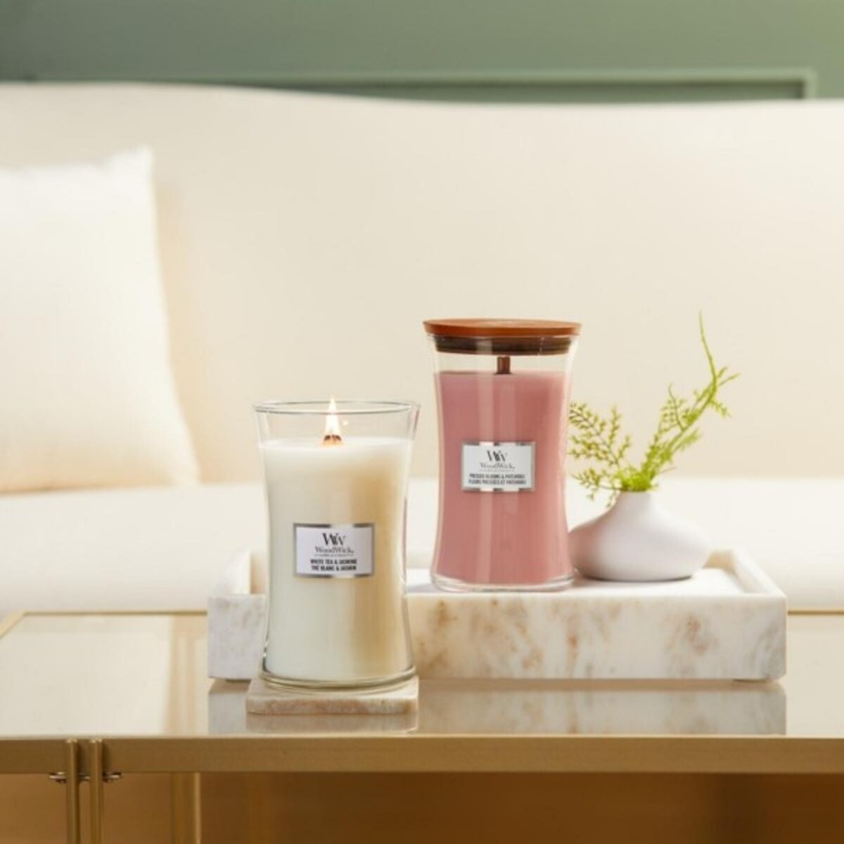 WoodWick świeca duża PRESSED BLOOMS & PATCHOULI