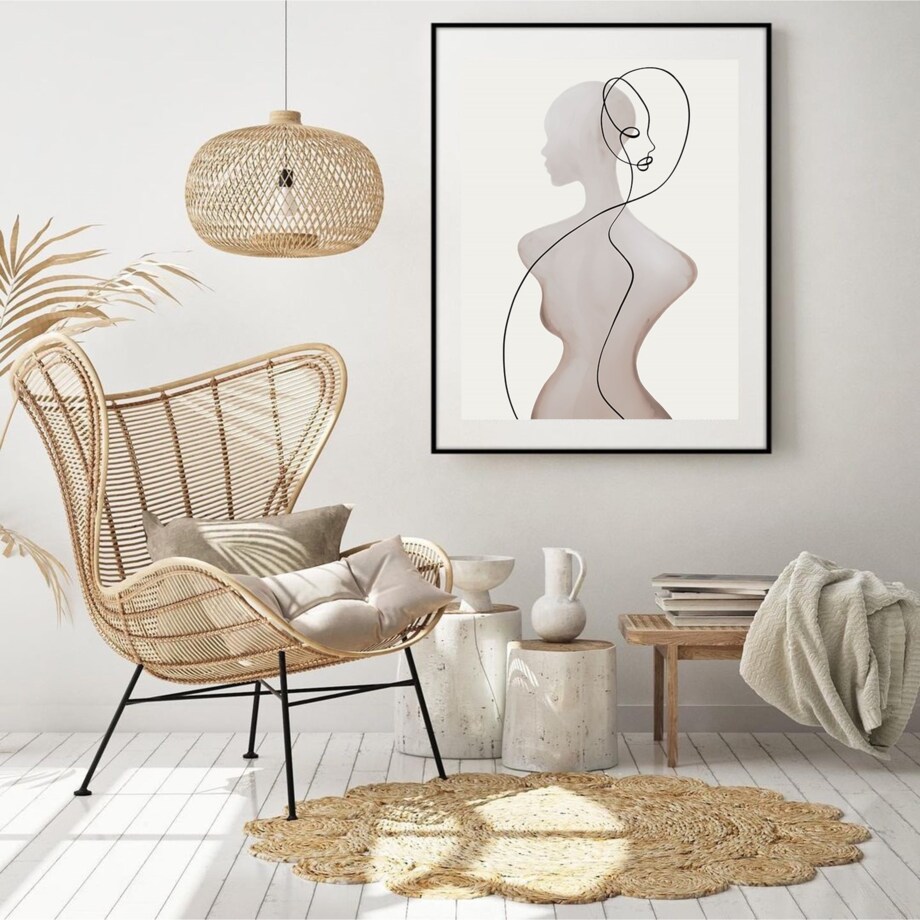 Poster Story, Plakat, Obraz - Kobiece Kształty w Konturach No2, wymiary 42 x 60 cm