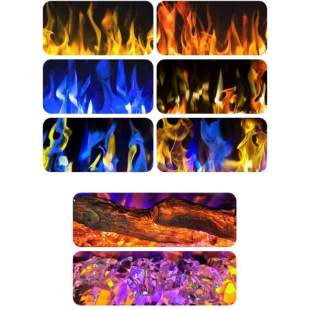 Kominek elektryczny AFLAMO Royal 60 - ścienny i do zabudowy - 152x43x15 cm - kominek LED z funkcją grzania 750/1500 W