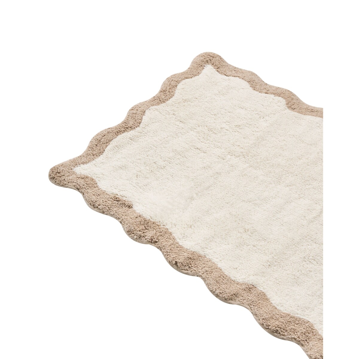 Dywanik łazienkowy NANGAL Brązowy/ beżowy 60 x 90 cm Bawełna