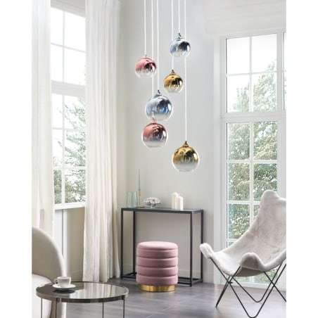 Lampa wisząca szklana 6-punktowa wielokolorowa TOOMA